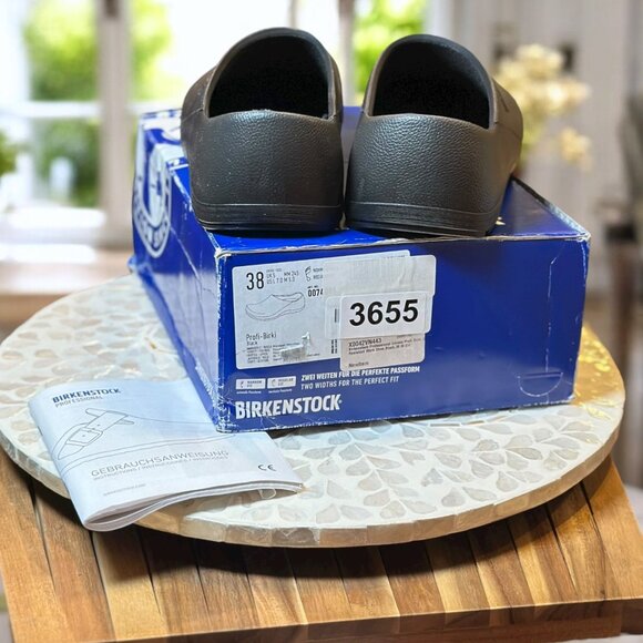 Birkenstock Profi-Birki Black Clogs Size 38 EU 7-7.5 US Slip Resistant Work Shoe - Picture 8 of 10